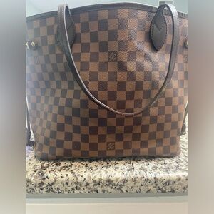 Louis Vuitton Brown Neverfull Damier MM Canvas Tote Bag
